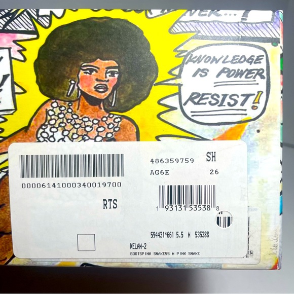 BNIB JEFFREY CAMPBELL KELAM 2 PINK SNAKE COWBOY BOOTIES 5.5M - Picture 13 of 13